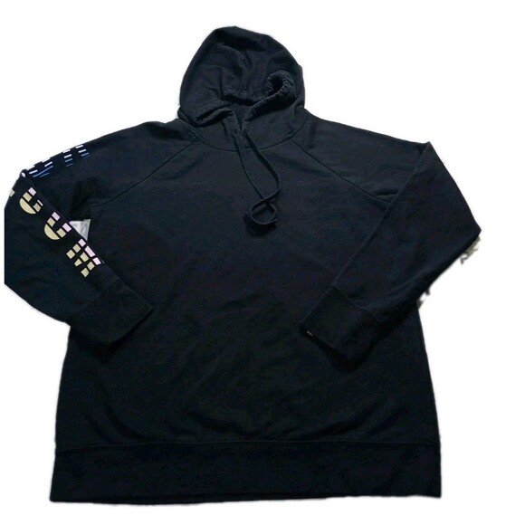 Volcom Hoodie Womens Large Black Fleece Hooded Sweatshirt - Picture 1 of 11